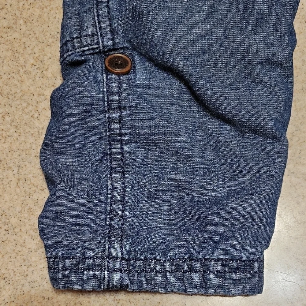 OshKosh B'gosh Lined Denim Overalls Size 18 Months 100% Cotton